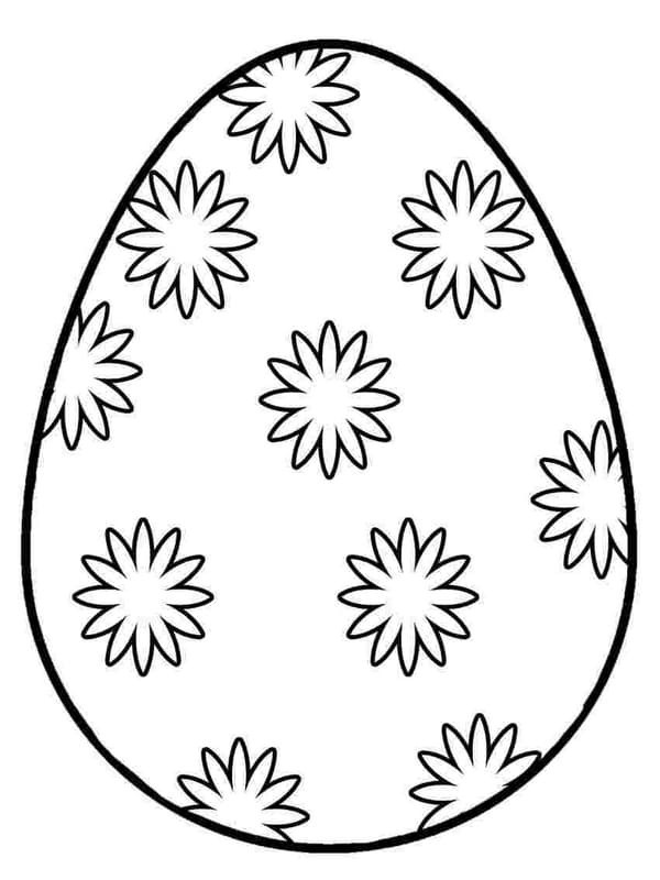 Ou de Paşte cu flori de colorat