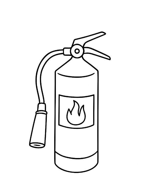 Stingător de incendiu de colorat