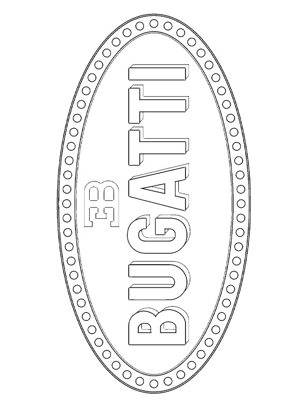 Logo Bugatti de colorat