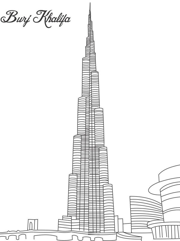 Burj Khalifa de colorat