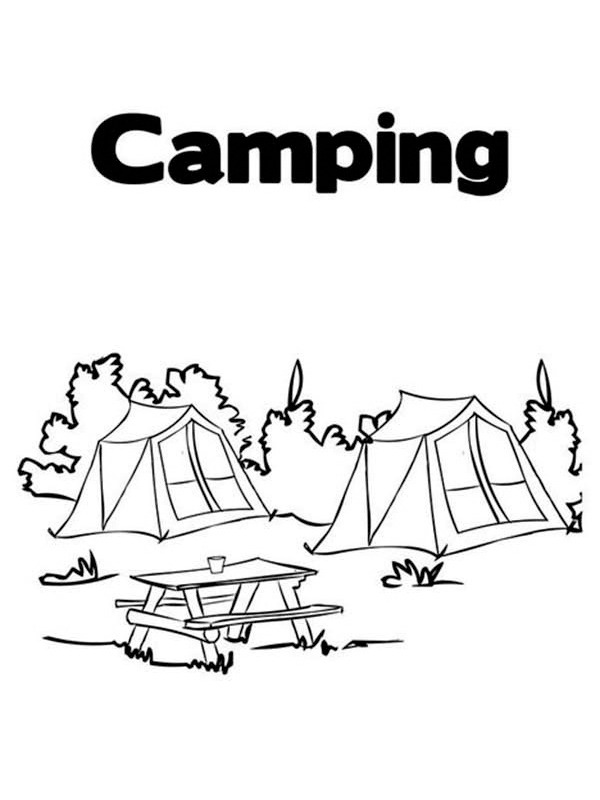 Camping de colorat