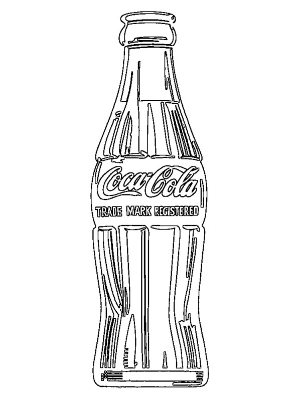 Sticlă de Coca Cola de colorat