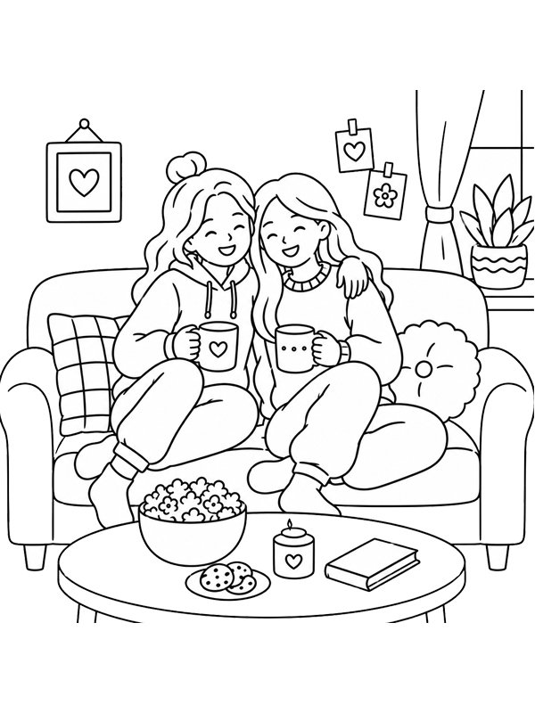 Cozy BFF de colorat