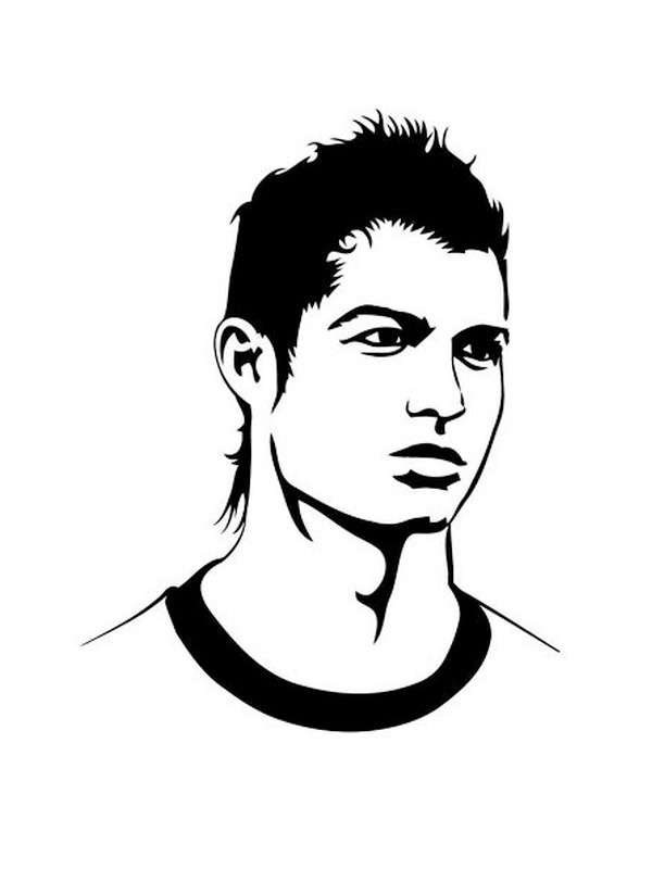 Cristiano Ronaldo de colorat