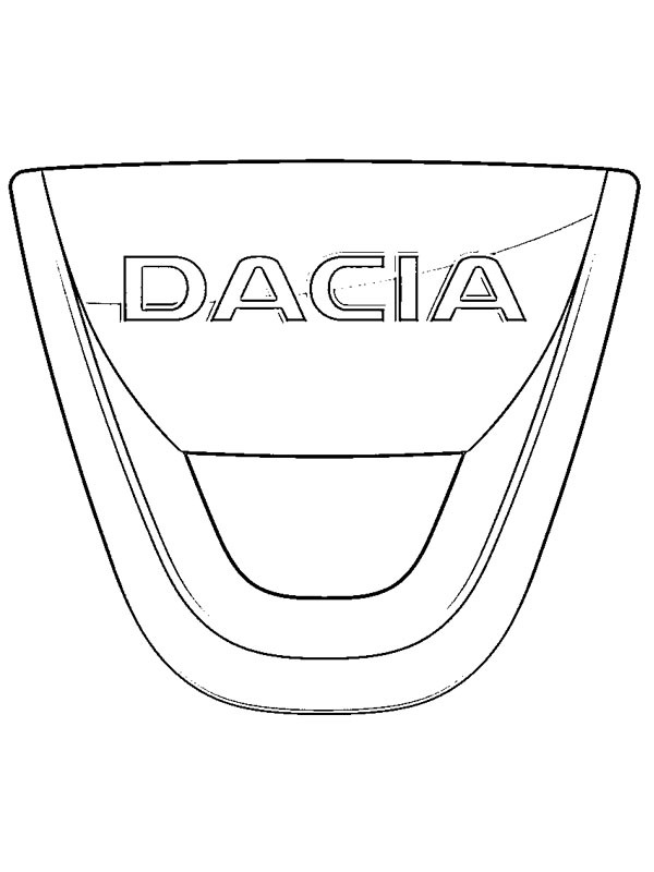 Dacia logo de colorat