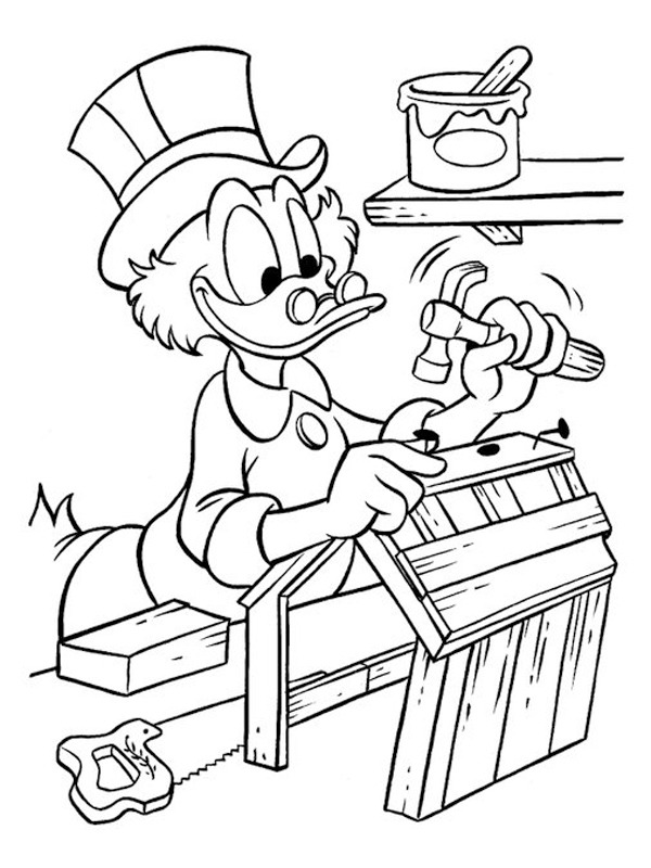 Scrooge McDuck construind de colorat