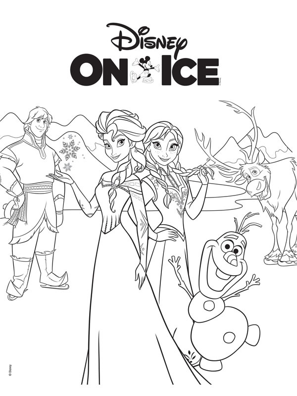 Disney pe gheaţă: Regatul de Gheaţă de colorat