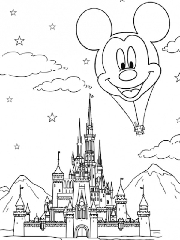 Castelul Disneyland Mickey Mouse balon cu aer cald de colorat