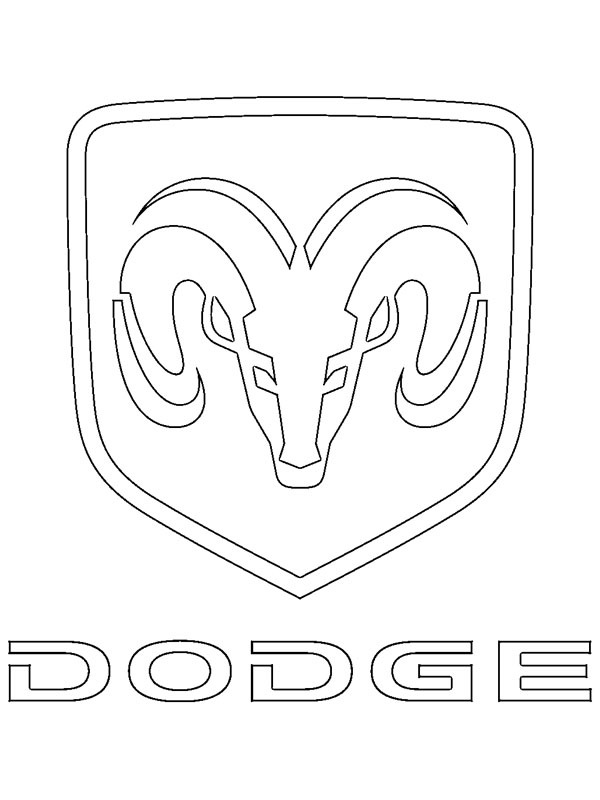 Dodge logo de colorat