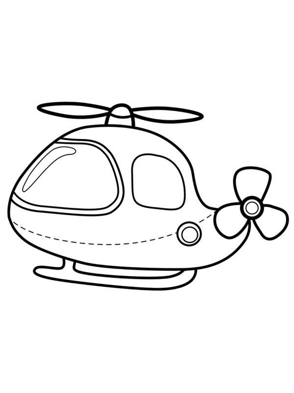 Elicopter simplu de colorat