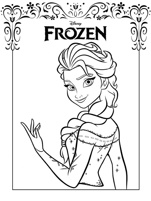 Elsa din Regatul de gheață de colorat