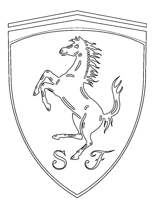 Logo Ferrari de colorat