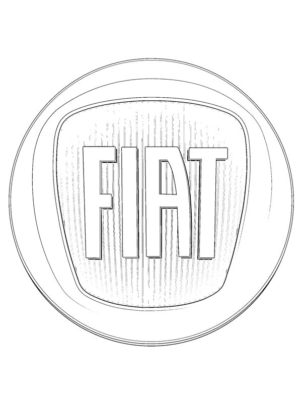 Logo Fiat de colorat