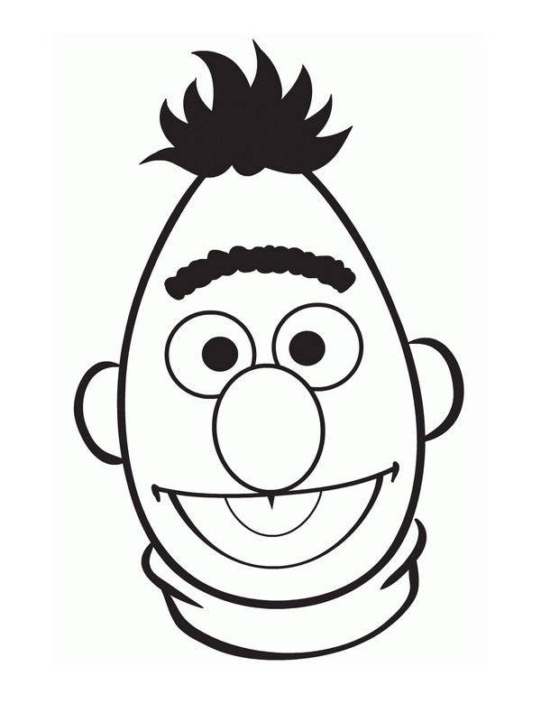 Faţa lui Bert de colorat
