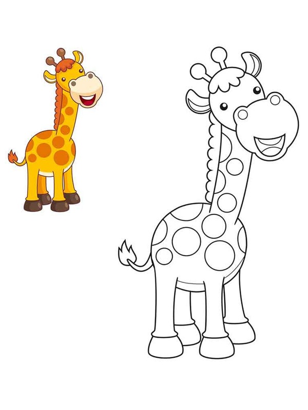 Colorează girafa de colorat