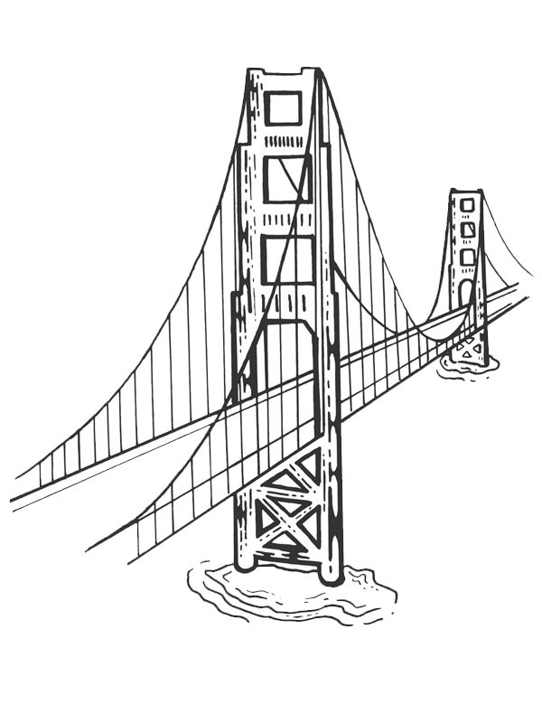 Podul Golden Gate de colorat