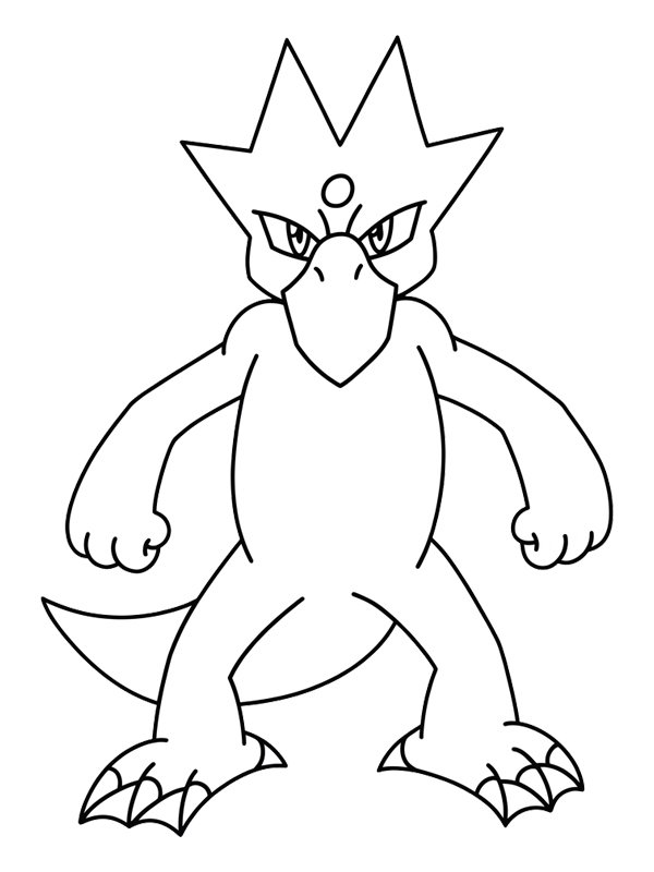 Golduck (Pok&eacute;mon) de colorat