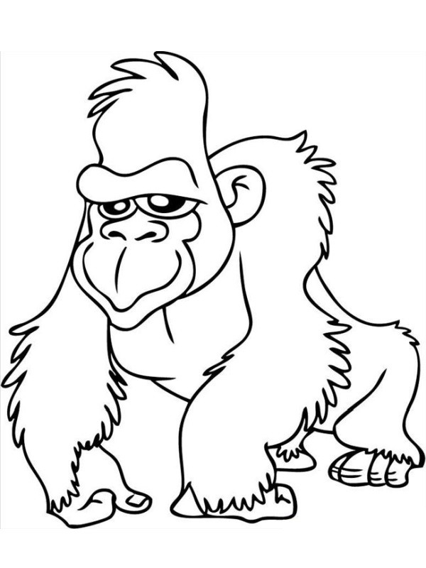 Gorilă de colorat