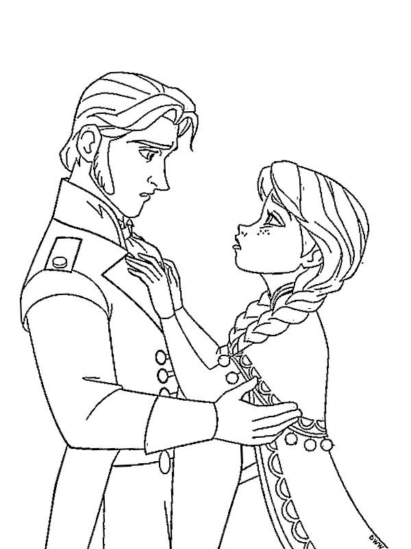 Hans și Anna de colorat