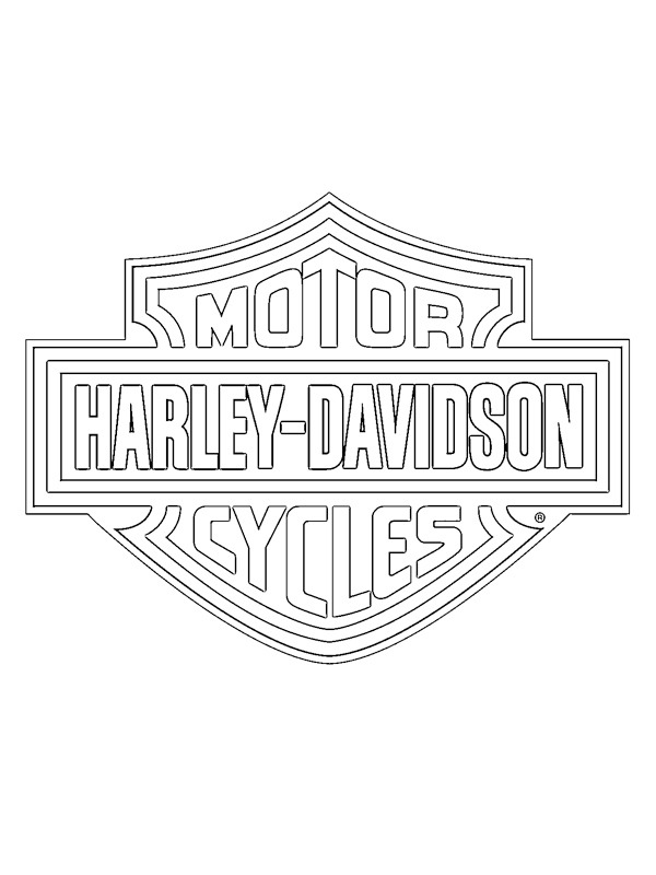 Logo Harley-Davidson de colorat
