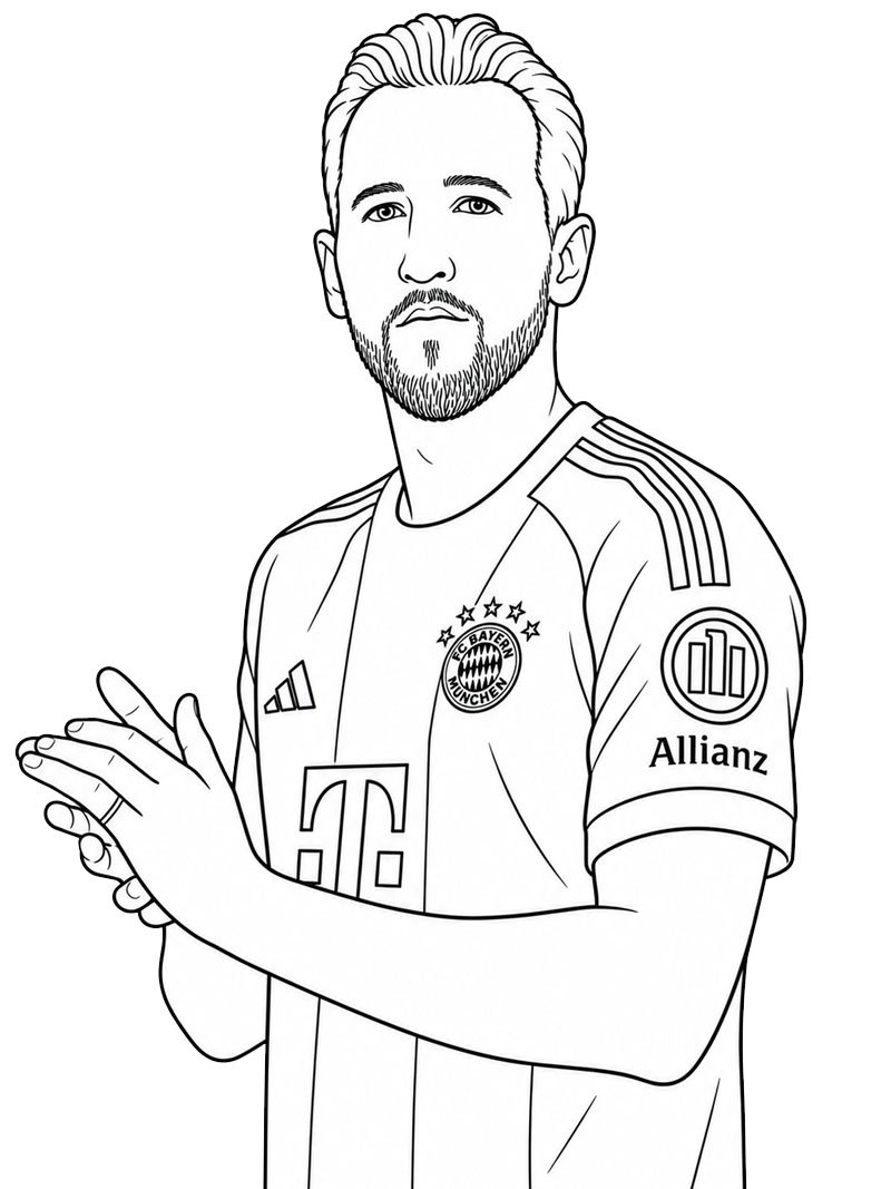 Harry Kane de colorat