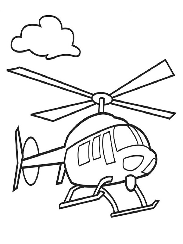 Elicopter de colorat