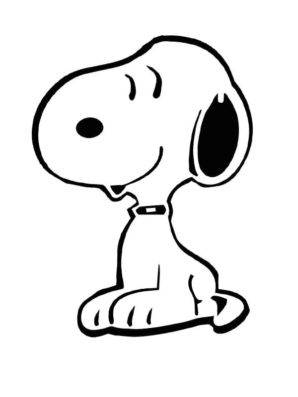 Cățelul Snoopy de colorat