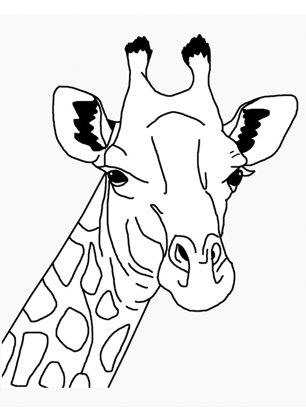 Cap girafă de colorat