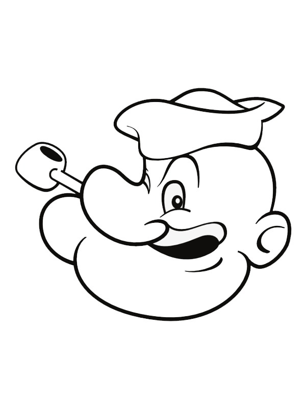 Capul lui Popeye Marinarul de colorat