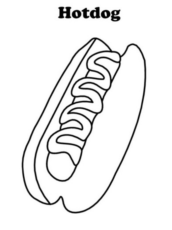 Hotdog de colorat