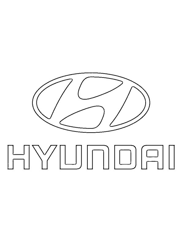 Hyundai logo de colorat