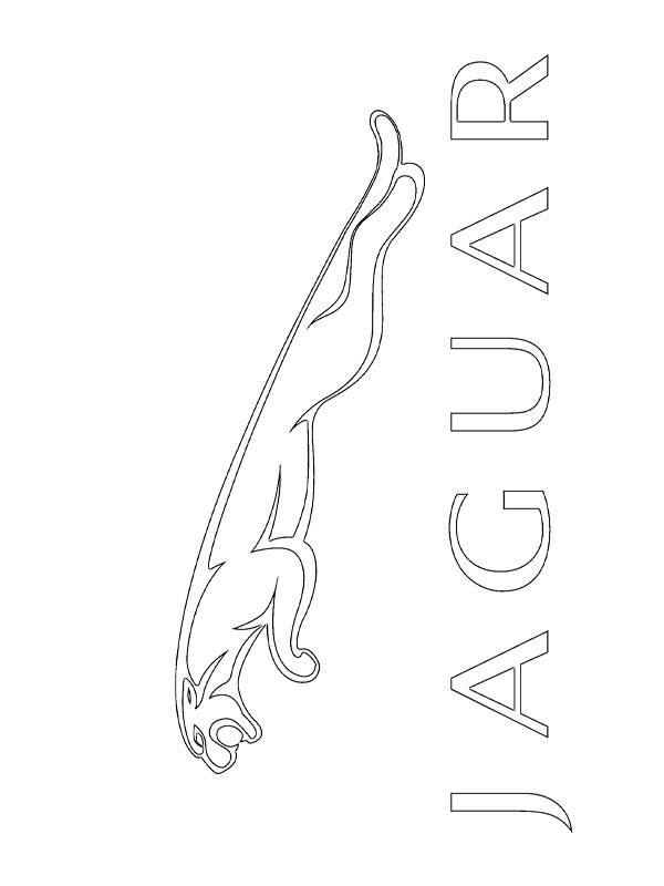 Jaguar logo de colorat