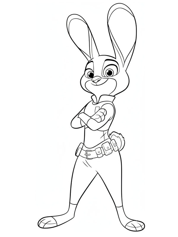 Judy Hopps (Zootropolis) de colorat