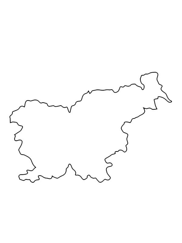 Harta Sloveniei de colorat