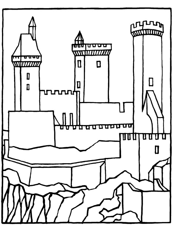Castelul Foix de colorat