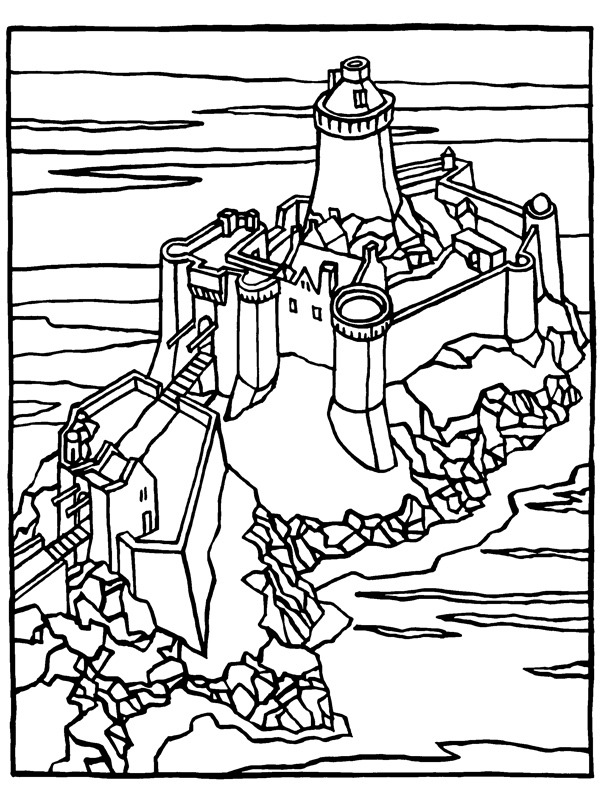 Castelul din La Latte de colorat