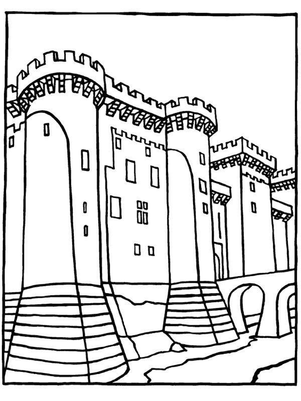 Castelul Tarascon de colorat