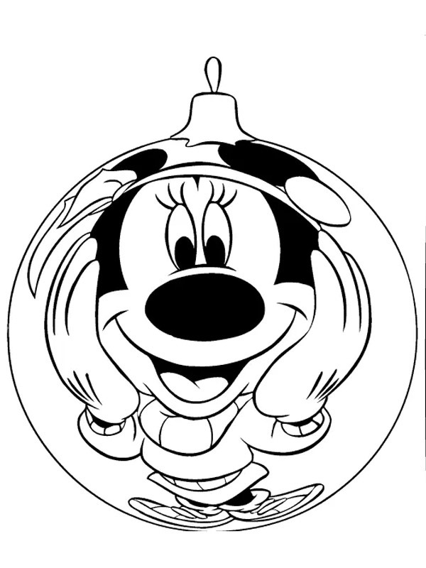 Glob de Crăciun Mickey Mouse de colorat