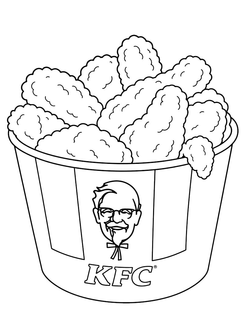 KFC Hot wings de colorat