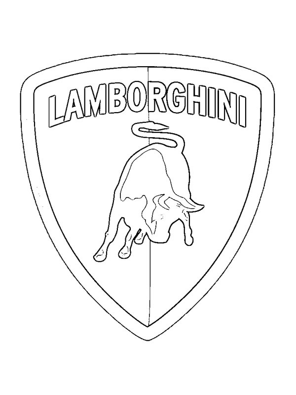 Logo Lamborghini de colorat