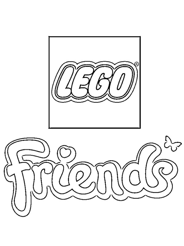 Logo Lego Friends de colorat