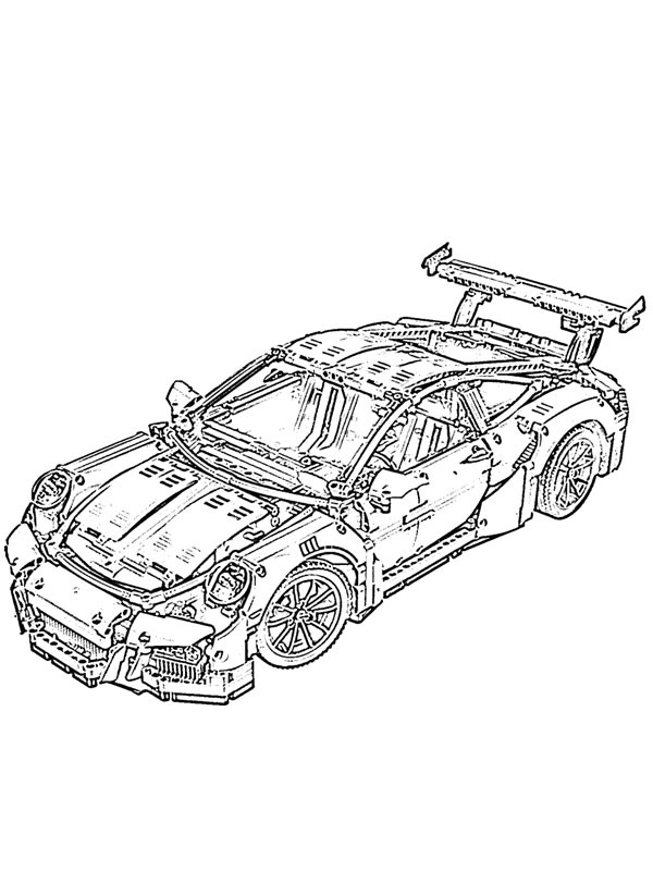 Lego Porsche 911 GT3 RS de colorat