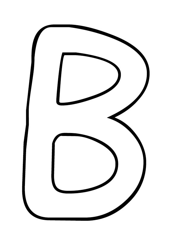 Litera B de colorat