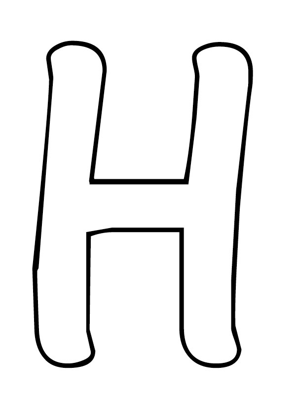 Litera H de colorat