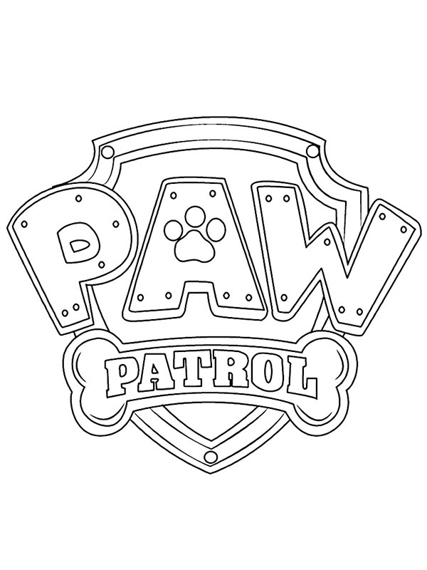 Paw patrol logo de colorat