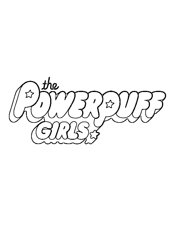 Logo Fetiţele Powerpuff de colorat