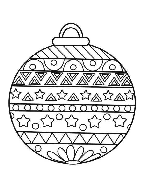 Glob de Crăciun Mandala de colorat
