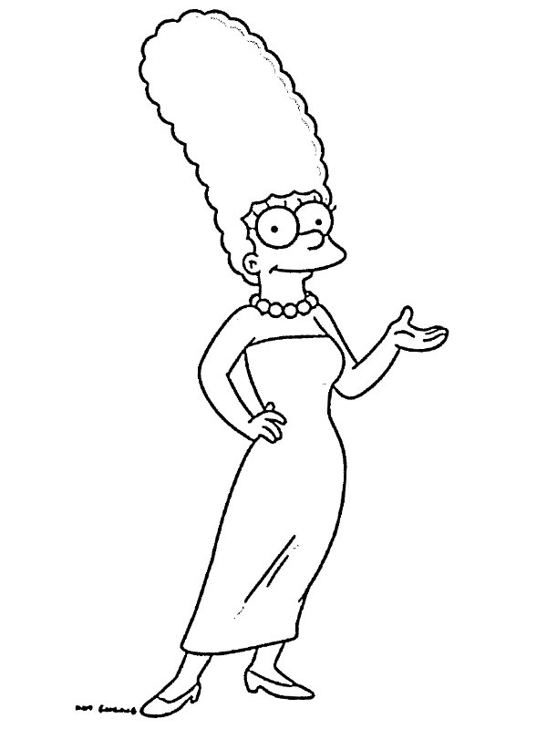 Marge Simpson de colorat