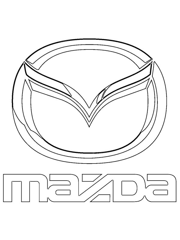 Mazda logo de colorat