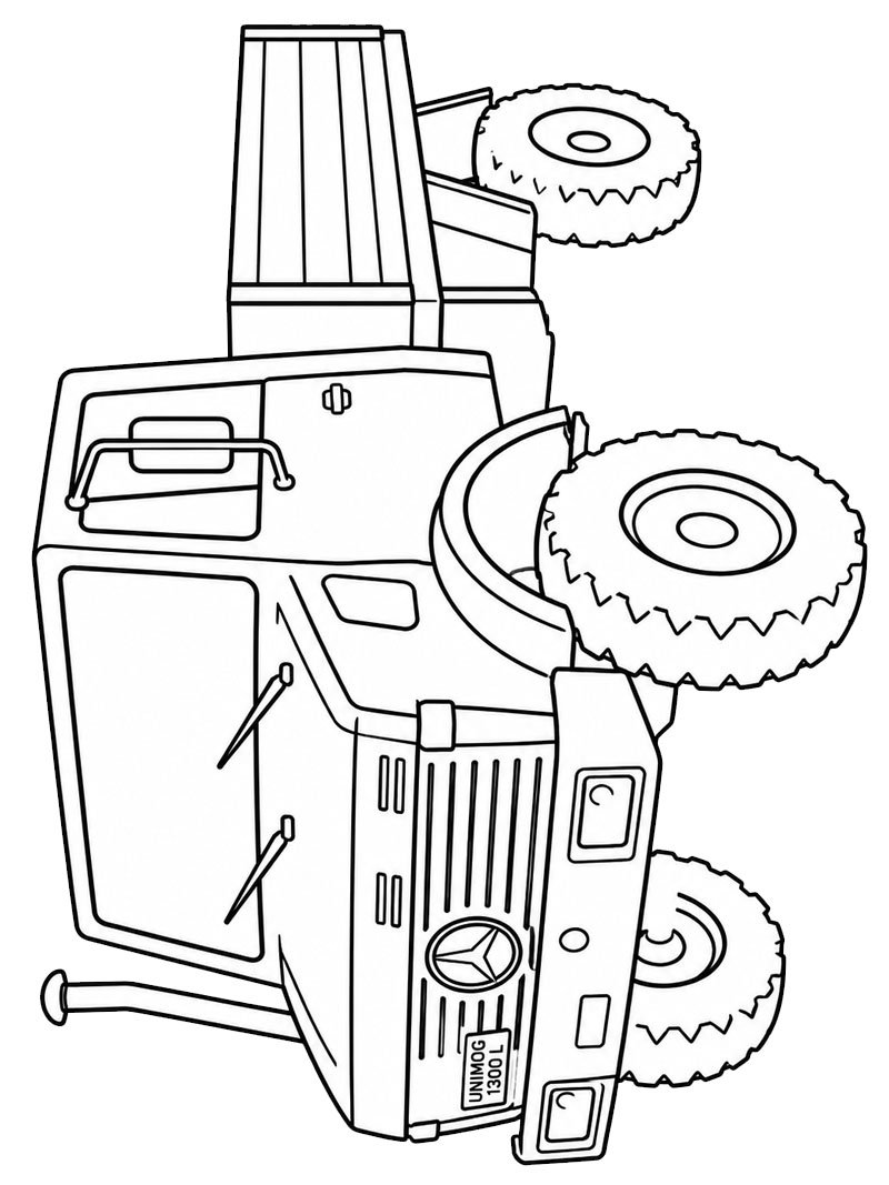 Mercedes Unimog 1300 L de colorat